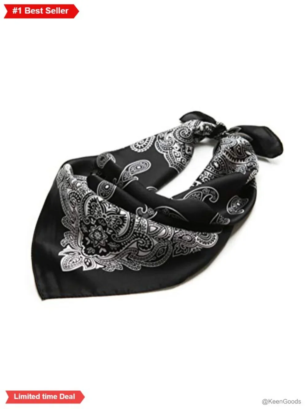 100% Mulberry Silk Scarf 21x21 Paisley Square Hair Head Neck Wrap